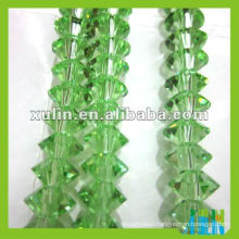 Small glass crystal beads in bulk peridot color 4*6mm